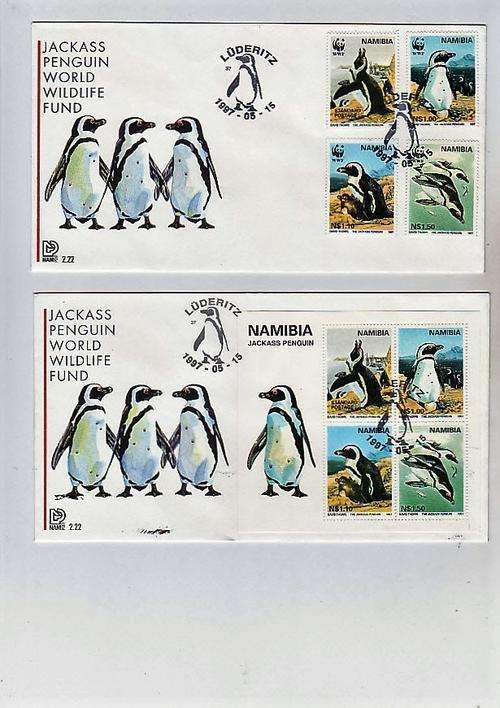 WORLD WILD LIFE SET OF COVER ON THE JACKASS . NAMIBIA 2.22