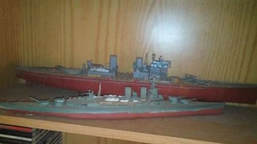 2x battleships-sizes-56cm long and 43 cm long