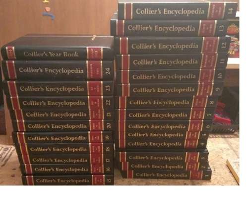 1984 Full Set of Hardcover Illustrated Colliers Encyclopedia 24 Volume