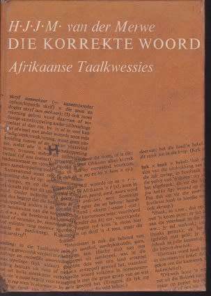 die korrekte woord-afrikaanse taalkwessies-h.j.j.m vd merwe-good condition-softcover-see scans
