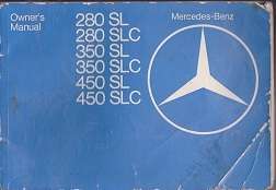 mercedes-benz 280sl/280slc/350sl/350slc/450sl/450slc-owners manual