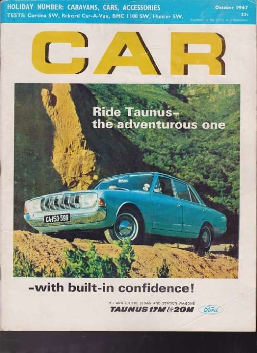 car magazine-october 1967-100% in tact-see scan-vintage