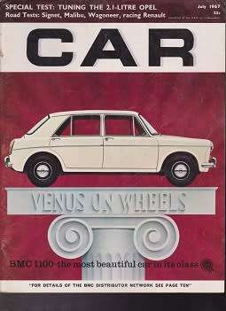 car magazine-july 1967-100% in tact-see scan-vintage