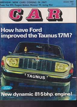 car magazine-january 1967-100% in tact-see scan-vintage