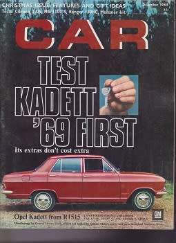 car magazine-dec 1968-100% in tact-see scan-vintage