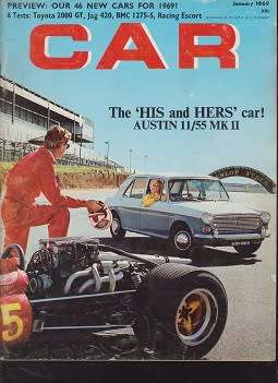 car magazine-may 1969-100% in tact-see scan-vintage