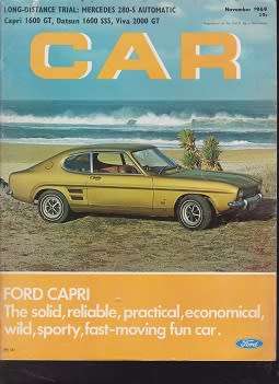 car magazine-nov 1969-100% in tact-see scan-vintage