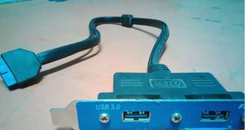 MSI 2P USB 3.0 Female Mount panel to Motherboard 20pin cable with PCI bracket