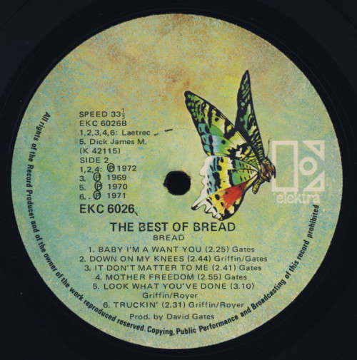 Bread  The Best Of Bread-LP/VINYL RECORD-VG+
