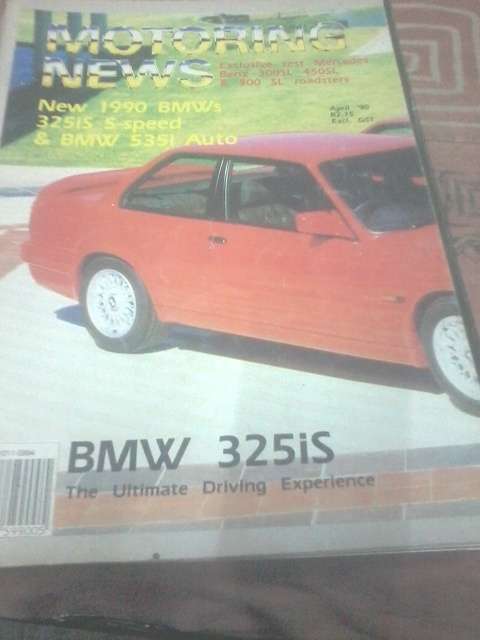 MOTORING NEWS-APRIL 1990-MAGAZINE IN  GOOD PLUS CONDITION