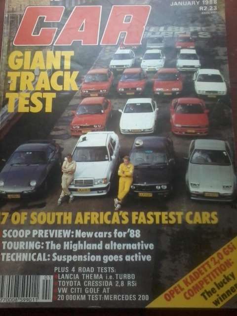 CAR MAGAZINE-JAN 1988- GOOD CONDITION