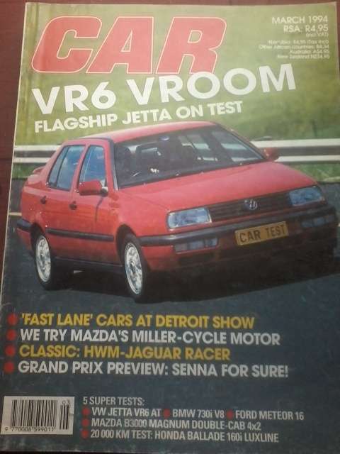 CAR MAGAZINE-MARCH 1994- GOOD CONDITION