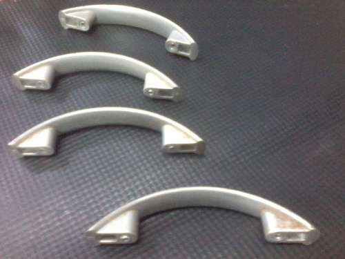 4 x HANDLES-PLASTIC-SILVER-DOES HAVE MARKS