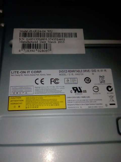 LITE-ON DVD Burner - Bulk 24X DVD+R 8X DVD+RW 12X DVD+R DL 24X DVD-R 6X DVD-RW 16X DVD-ROM 48X CD-R