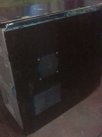 desktop tower case -with light blue see through perspex side panel and original panel-see pictures