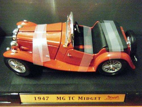 1947 MG TC MIDGET-BY YATMING-ROAD SIGNATURE-1:18 SCALE-MINT AND IN BOX