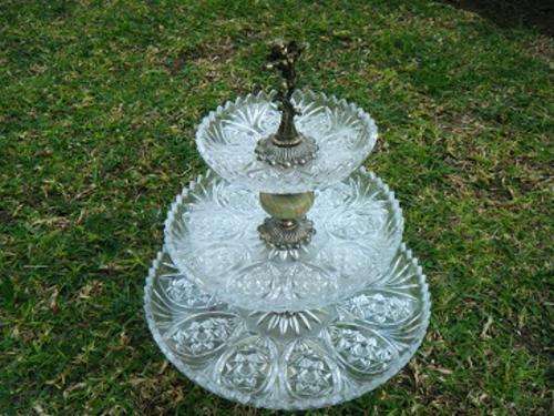 FOOD SERVING STAND-RARE ITEM-MARBLE-BRASS-VERY NICE