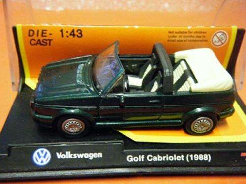 VOLKSWAGEN GOLF CABRIOLET(1988)-BY NEW RAY-1:43 SCALE-WITH SHOWCASE DISPLAY