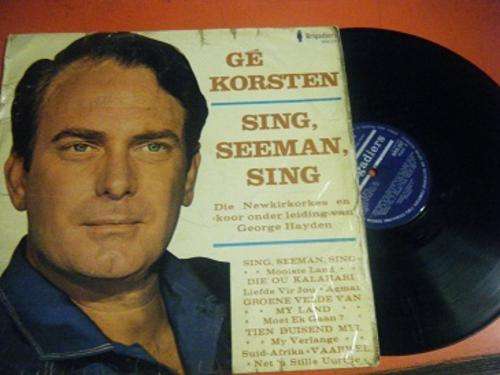 GE KORSTEN-SING SEEMAN SING-COVER IN FAIR CONDITION-LP IS 100%