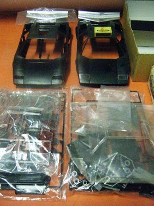 2xLAMBORGHINI COUNTACH LP500S TOP PART BODIES-NOT THE CHASSIS-COMPLETE-1:12 SCALE-BY TAMIYA