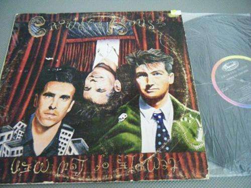 CROWDED HOUSE-TEMPLE OF LOW MEN LP-COVER FAIR-LP-LIGHT SCRATCH MARKS-PLAYS PERFECT
