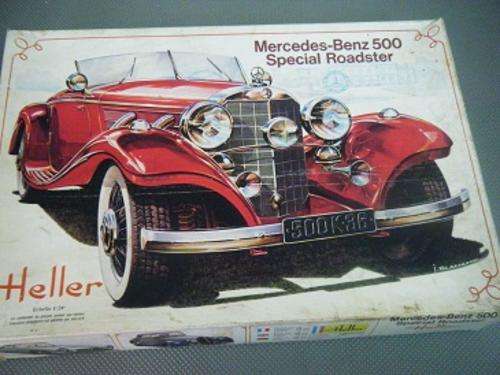 MERCEDES BENZ 500 SPECIAL ROADSTER-BY HELLER-1/24 SCALE-SEMI BUILT-KIT IS SOLD AS IS-PLEASE SEE PICS