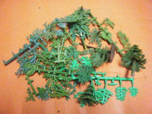 box with plastic trees-and some decoration -has been opened-sold as is