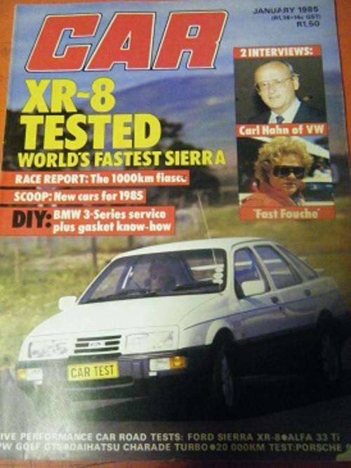 CAR MAGAZINE-JANUARY1985-MAG IS 100% INTACT-IN VERY GOOD CONDITION