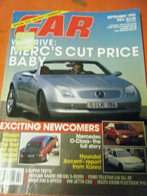 CAR MAGAZINE-SEPTEMBER 1994-MAG IS 100% INTACT-IN VERY GOOD CONDITION