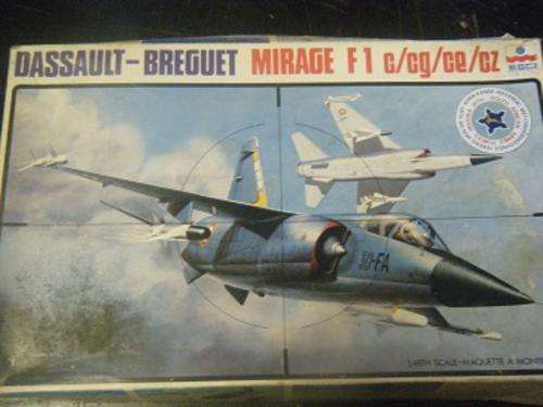 DASSAULT-BREGUET MIRAGE F1 c/cg/ce/cz-ESCI-1/48 SCALE-SEMI STARTED-FUSELAGE NOT YET GLUED-COMPLETE