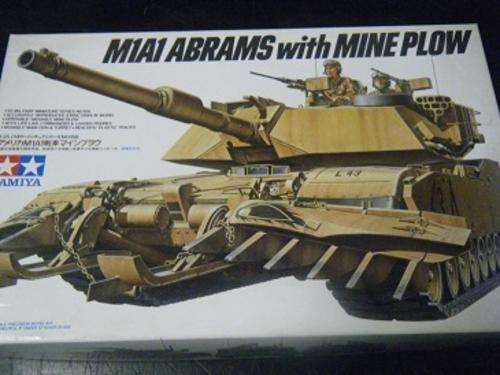 U.S.M1A1 ABRAMS WITH MINE PLOW-TAMIYA-1/35 SCALE