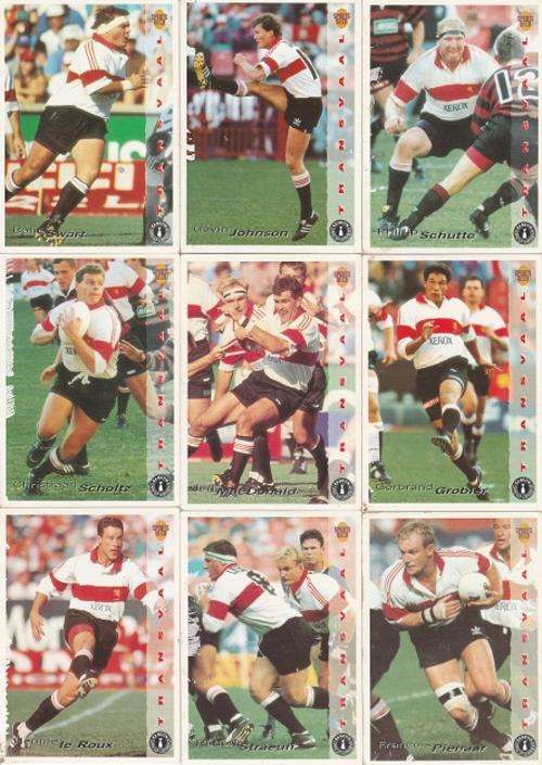 SPORTS DECA-BANKFIN-TRANSVAAL RUGBY CARDS-13xCARDS- GOOD CONDITION--SOLD AS PER SCANS