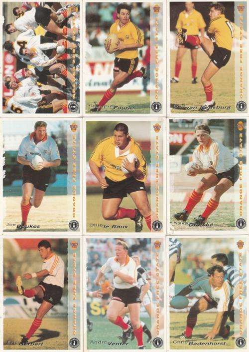 SPORTS DECA-BANKFIN-FREESTATE  RUGBY CARDS-12xCARDS- VERY GOOD CONDITION--SOLD AS PER SCANS