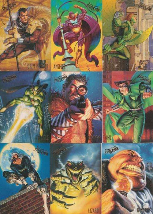 FLEER ULTRA SPIDERMAN-MARVEL-22 CARDS-IN VERY GOOD CONDITION-AS PER SCANS-
