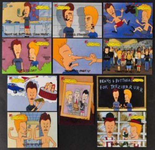 114 x M-TV Beavis & Butt-Head Trading Cards