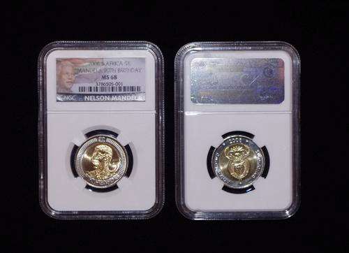 2008 Nelson Mandela 90th Birthday NGC MS68 New Label