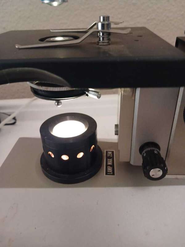 Erma Lesec microscope with light source  manufactured in Tokyo, made in Japan