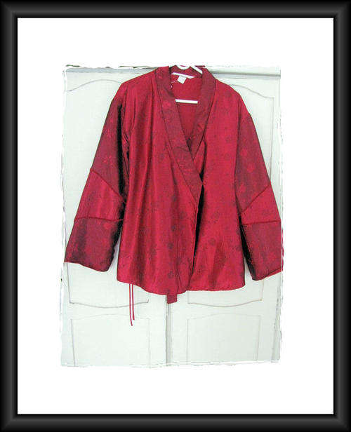 Vintage Japenese red silk jacket
