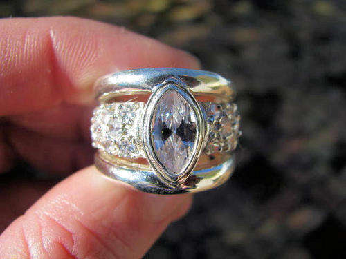 Stunning new sterling silver cz ring