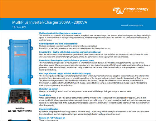 Inverter for sale - Victron energy Multiplus 12/800/35