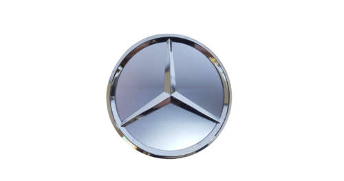 Mercedes Centre Wheel Hub Cap 75mm - Single Chrome - Silver