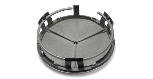 Mercedes Centre Wheel Hub Cap 75mm - Single Chrome - Silver