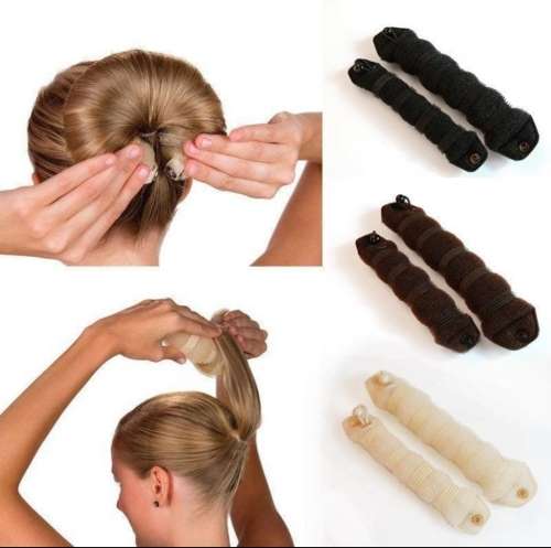 Hair bun brown