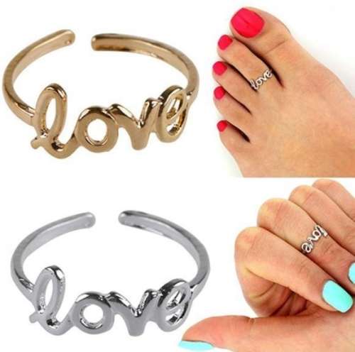 LOVE silver toe/front finger ring
