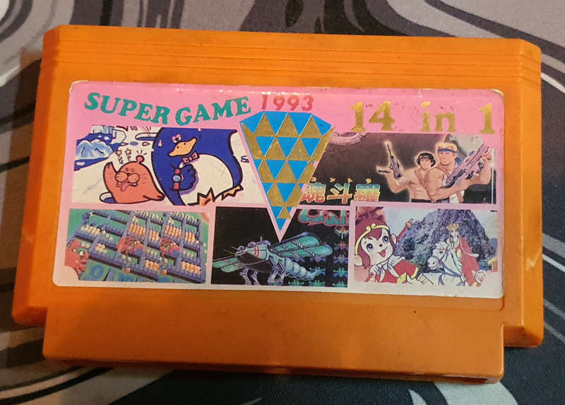 14 TV game Cartriges (Family computer Famiclone NES 8-bit)