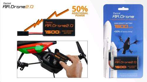 Parrot AR.Drone  High Density Battery - 1500mAH -50% more flying  time