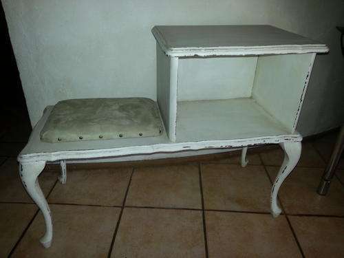 Antique French country style telephone stand