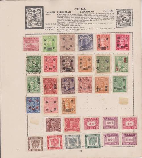 CHINA MOSTLY MINT ON ALBUM PAGE HARD TO FIND ITEMS.