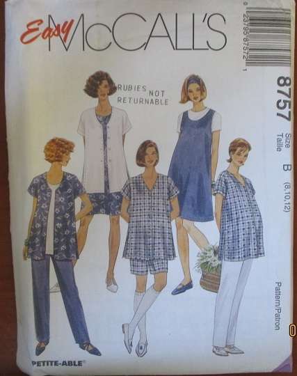 McCALLS MATERNITY PATTERN 8757 SIZE 8-12