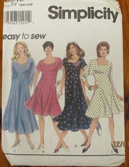 SIMPLICITY PATTERN 8946 SIZE 18-24W